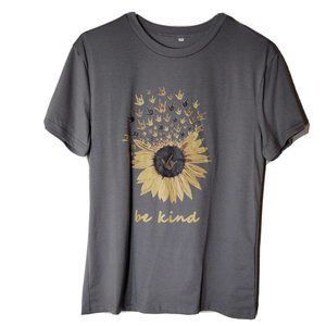 T-shirt Women Sunflower Gray Be Kind Unbranded Small